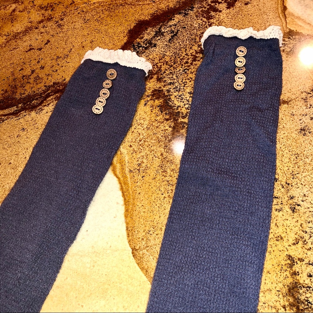 Knee High Button Socks